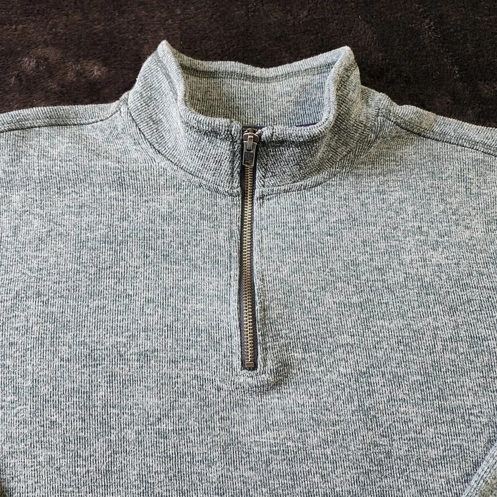 Gap Mens 1/4 Zip Pullover Sweater Long Sleeve Size Large Greenish Gray